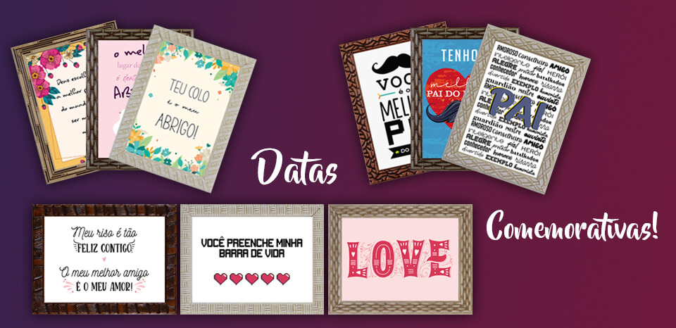 Molduras para datas comemorativas